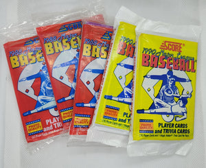 5 Unopened Packs of 1988 & 1990 Score Baseball Cards