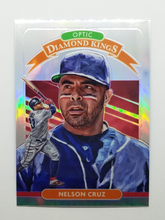 Load image into Gallery viewer, 2020 Donruss Optic Diamond Kings Silver Holo Prizm Nelson Cruz Baseball Card

