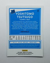 Load image into Gallery viewer, Back of the 2020 Donruss Optic Rated Rookie Yoshitomo Tsutsugo #61 Rookie Baseball Card
