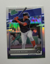 Load image into Gallery viewer, 2020 Donruss Rated Prospect Cristian Pache Silver Holo Prizm Rookie Baseball Card
