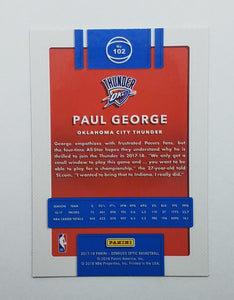 2017-2018 Donruss Optic Silver Paul George Basketball Card