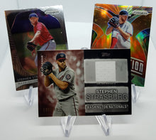 Load image into Gallery viewer, 2020 Stephen Strasburg 3 Baseball Card Lot2020 Stephen Strasburg 3 Baseball Card Lot - Topps Series One and Panini Prizm
