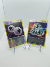 Load image into Gallery viewer, 2 Holo Energy Cards - Double Colorless Energy Reverse Holo &amp; Triple Boost Energy Reverse Holo Pokemon Cards
