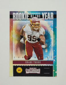 2019-2020 Panini Contenders Rookie of the Year Chase Young Rookie Football Card