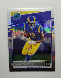 2020 Three Card Lot Van Jefferson Rookie Football Cards