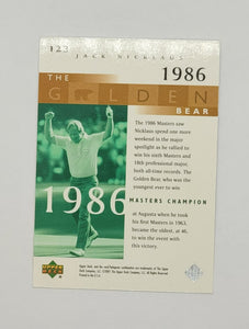 2001 Upper Deck Jack Nicklaus "The Golden Bear" Golf Card