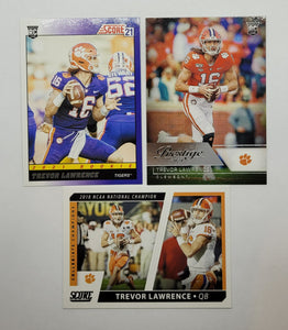 2021 Three Card Lot Trevor Lawrence Rookie Football Cards