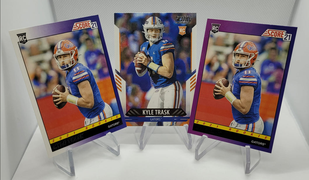 2021 Three Card Lot Kyle Trask Rookie Football Cards