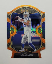 Load image into Gallery viewer, 2020 Select Concourse Orange Die Cut Jacob Eason Rookie Football Card
