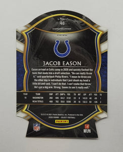 2020 Select Concourse Orange Die Cut Jacob Eason Rookie Football Card