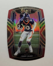 Load image into Gallery viewer, 2020 Panini Select Club Level Jerry Jeudy Red Die Cut Rookie Football Card
