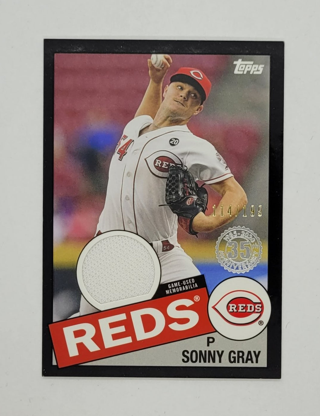 2020 Topps Series 1 Sonny Grapy Black Relic Baseball Card 114/199