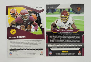 2020 Three Card Lot Antonio Gibson Rookie Football Cards