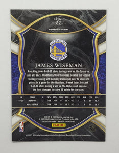 2020-2021 Panini Select Blue Concourse James Wiseman Rookie Basketball Card