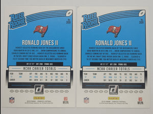 2018 Donruss Rated Rookie Ronald Jones II Rookie Football Cards