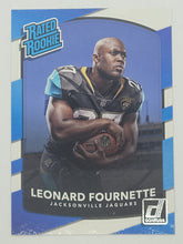 Load image into Gallery viewer, 2017 Donruss Rated Rookie Leonard Fournette Rookie F0otball Card
