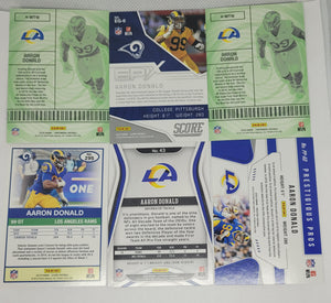 2019 & 2020 Six Card Lot Aaron Donald Football Cards
