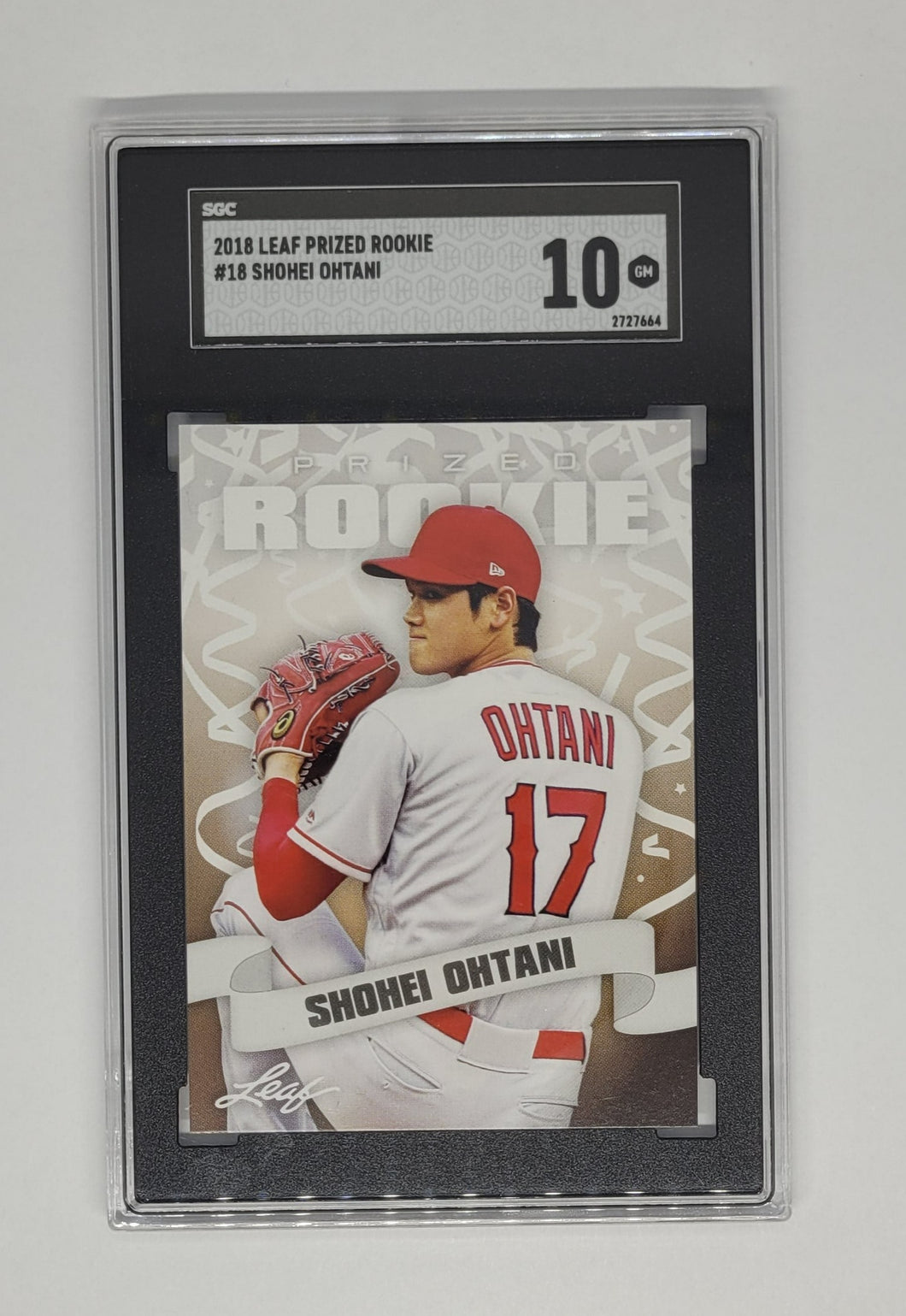 2018 Leaf Prized Rookie Shohei Ohtani Rookie Baseball Card SGC 10