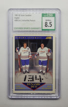Load image into Gallery viewer, 1991-92 Score Canadian English Eric Lindros &amp; Rob Pearson Hockey Card CSG 8.5
