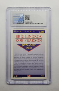 1991-92 Score Canadian English Eric Lindros & Rob Pearson Hockey Card CSG 8.5