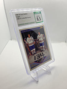 1991-92 Score Canadian English Eric Lindros & Rob Pearson Hockey Card CSG 8.5