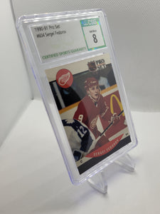1990-91 Pro Set Sergei Fedorov Rookie Hockey Card CSG 8