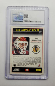 1991-92 Score Canadian English Ed Belfour Hockey Card CSG 9