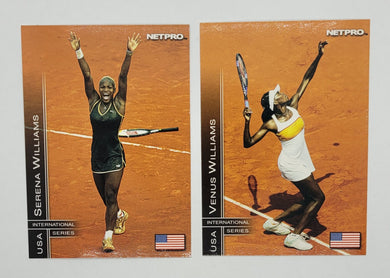2003 Netpro International Series Serena & Venus Williams Tennis Cards