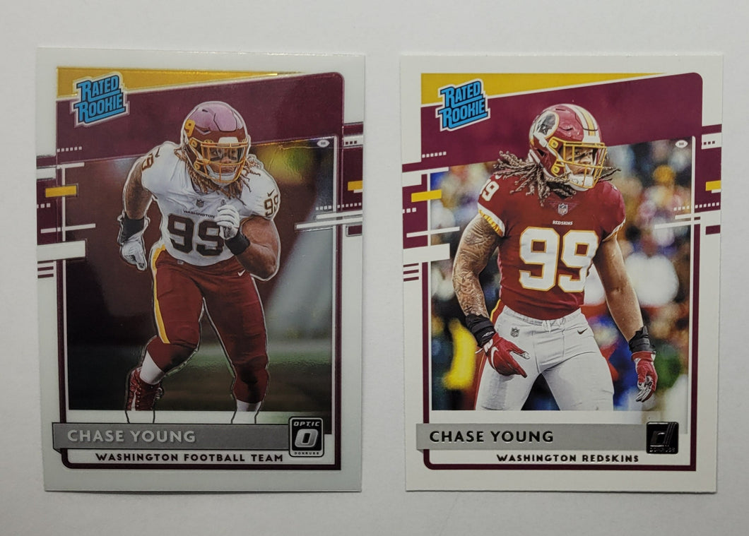 2020 Rated Rookie Chase Young Rookie Football Cards