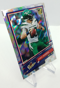 Side view of the 2020 Donruss The Rookies James Morgan Silver Rookie Football Card