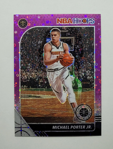2019-2020 NBA Hoops Premium Stock Michael Porter Jr. Purple Disco Prizm Basketball Card
