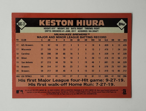 2021 Topps Series 1 Silver Chrome 35th Anniversary Hobby Exclusive Keston Hiura Baseball Card