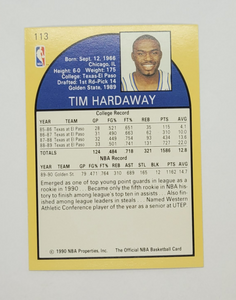1990 NBA Hoops Tim Hardaway Rookie Basketball Card