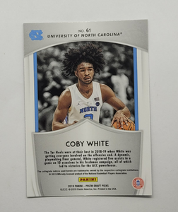 2019-2020 NBA Hoops & Prizm Draft Picks Coby White Rookie Basketball Cards