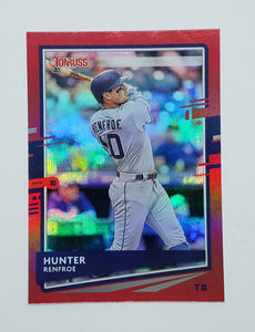 2020 Donruss Hunter Renfroe Red Parallel Refractor Baseball Cards
