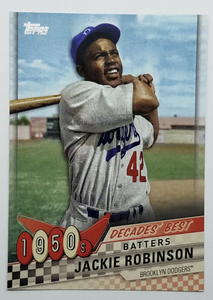 2020 Topps Series 1 1950s Decades' Best Batters Jackie Robinson Baseball Card
