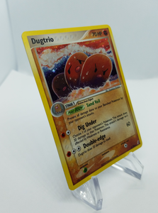 Side view of the 2006 Dugtrio Holo Rare Pokemon Card