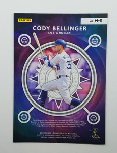 Back of the 2020 Donruss Optic Mythical Cody Bellinger Baseball Card