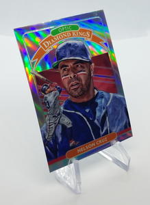 2020 Donruss Optic Diamond Kings Silver Holo Prizm Nelson Cruz Baseball Card