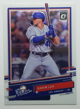 Load image into Gallery viewer, 2020 Donruss Optic The Rookies Gavin Lux Rookie Baseball Card. From elevatesportscards.com
