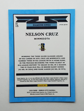 Load image into Gallery viewer, 2020 Donruss Optic Diamond Kings Silver Holo Prizm Nelson Cruz Baseball Card
