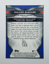 Load image into Gallery viewer, 2015 Bowman Chrome Walker Buehler Fantasy Impact Refractor Baseball Rookie Card
