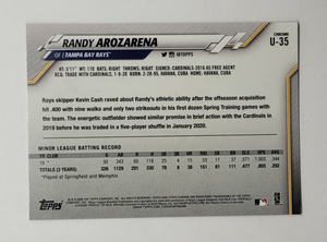 2020 Topps Chrome Update Randy Arozarena Rookie Baseball Card