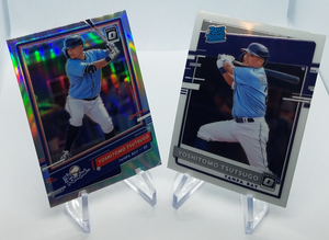 2020 Donruss Optic Yoshitomo Tsutsugo 2 Card Lot - Rated Rookie & The Rookies Silver Holo Prizm Baseball Cards