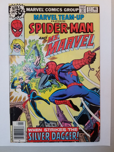 1979 Marvel Team Up Spiderman & Ms. Marvel #77 Comic Book