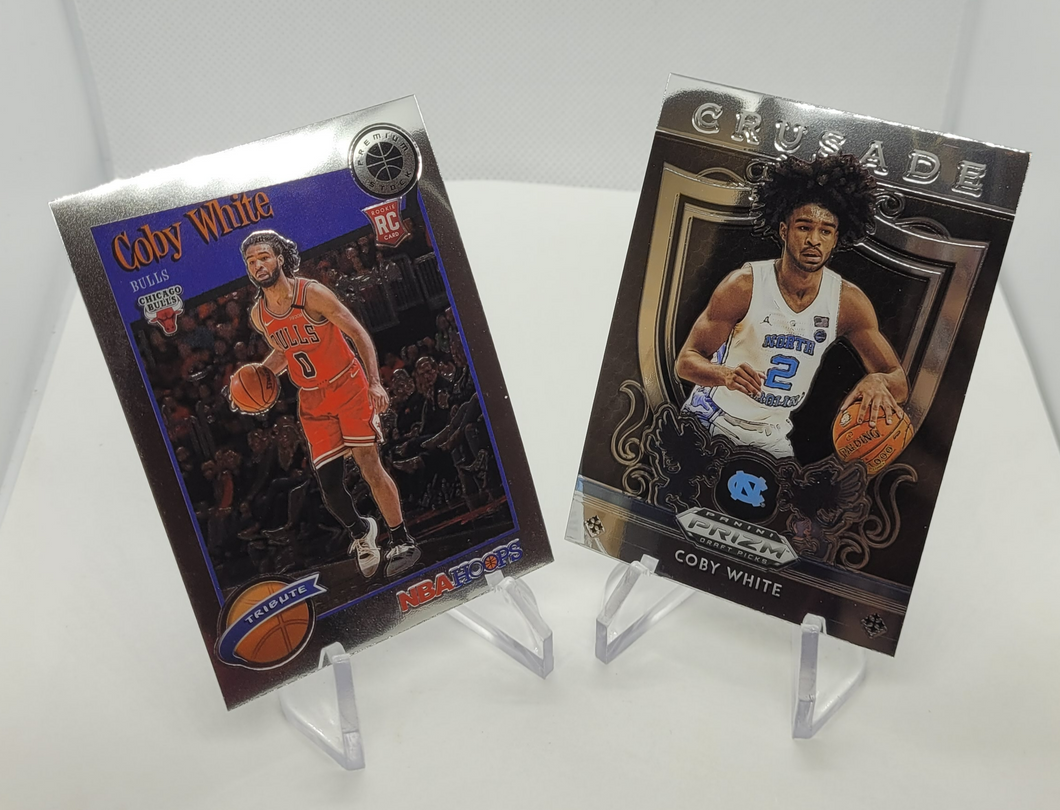2019-2020 Lot of 2 Coby White Rookie Basketball Cards