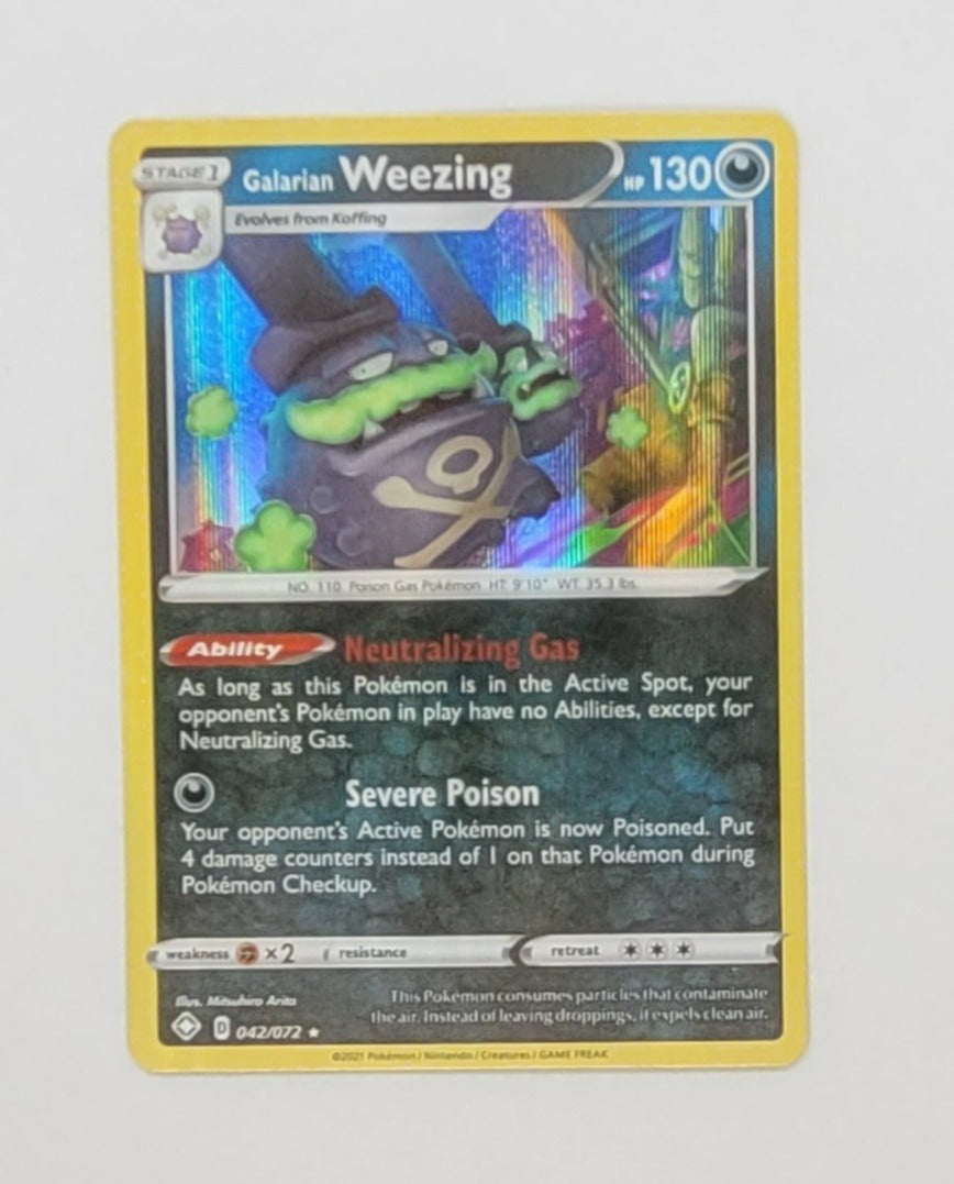 2021 Galarian Weezing Holo Rare Pokémon Card