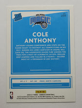 Load image into Gallery viewer, 2020-2021 Donruss Rated Rookie Cole Anthony Rookie Basketball Card
