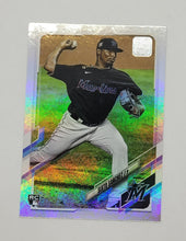 Load image into Gallery viewer, 2021 Topps Series 1 Sixto Sanchez Rainbow Foil Rookie Baseball Card
