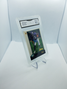 Side view of the 1998 Bowman Randy Moss Football Rookie Card NM-MT+ 8.5